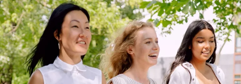 three ladies outdoors